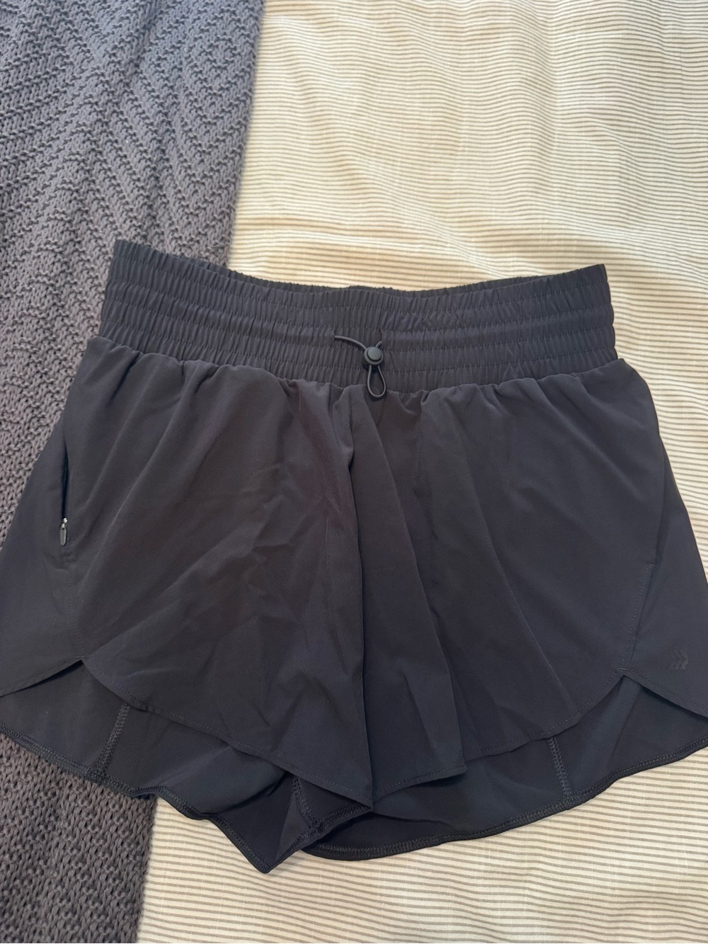 all in motion Black Layered Athletic Shorts with Elastic Waist